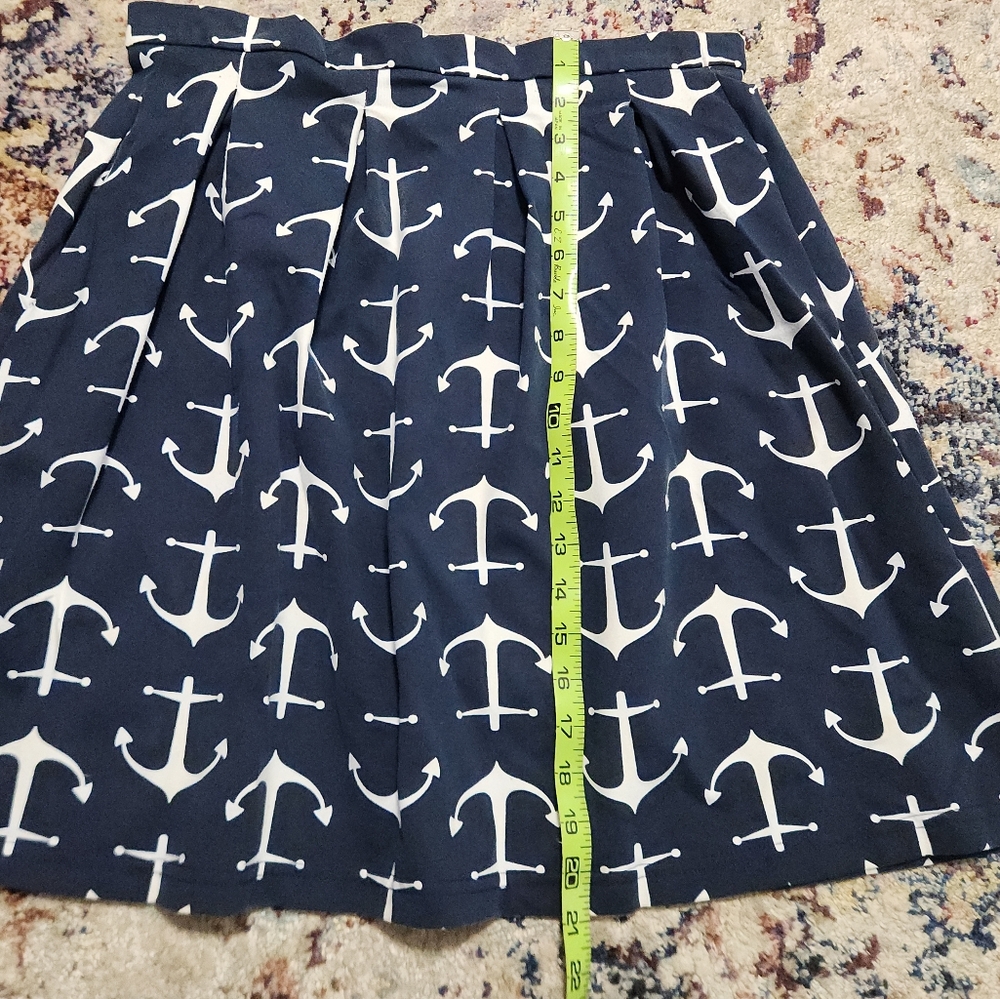 Sailor Sailor Just Madras Regatta Skirt Blue White Size Medium - Picture 12 of 12